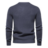Men's Casual Warm Slightly Stretch Crew Neck Pullover Sweater