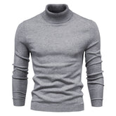 Men‘s Winter Turtleneck Thick Casual Solid Color Sweater