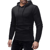 Men's Basic Solid Color Pullover Hooded Sweatershirt