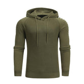 Men's Pullover Solid Color Patchwork Hooded Sweater Casual Daily Outdoor