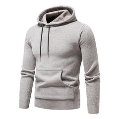 Men's Chenille Basic Casual Pullover Hooded Sweater