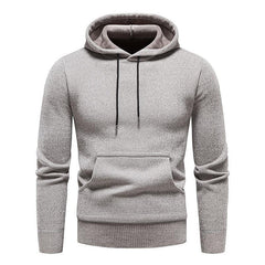 Men's Chenille Basic Casual Pullover Hooded Sweater