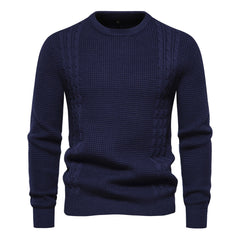Men's Casual Warm Slightly Stretch Crew Neck Pullover Sweater
