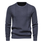 Men's Casual Warm Slightly Stretch Crew Neck Pullover Sweater