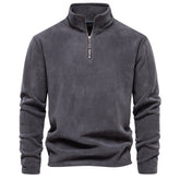 Men's Half-Stand Collar Sherpa Fleece Sweater