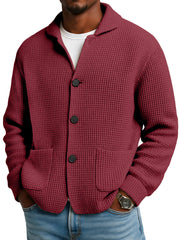 Autumn And Winter Solid Color Stand Collar Knitted Sweater Jacket