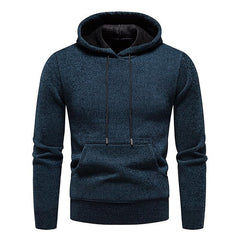 Men's Chenille Basic Casual Pullover Hooded Sweater